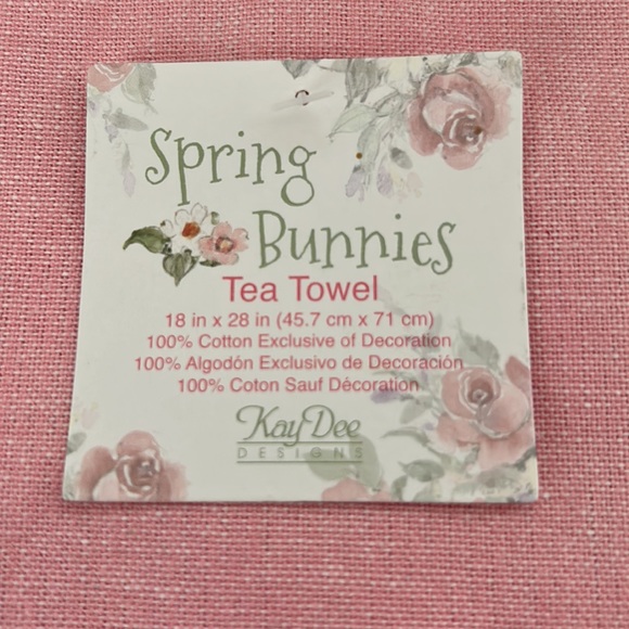 Spring bunnies tea towel set - Picture 10 of 11
